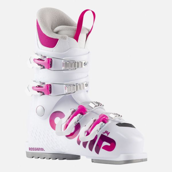 Ski boots Rossignol Comp j4 (Junior) white and pink - Sportmania