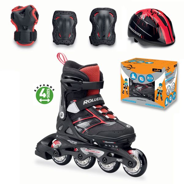 Patins inline Rollerblade pour enfant, protections, casque
