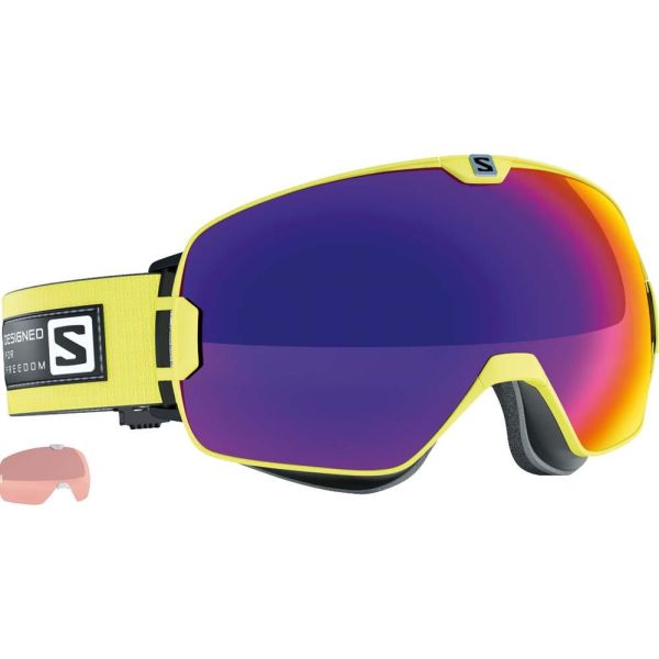 Goggle Salomon Yellow + Light Blue | Buy Online Ski Shop - Sportmania