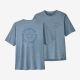 Patagonia Men's Capilene® Cool Daily Graphic Shirt - Lands / Spoke Stencil Steam Blue X-Dye