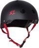 S1 Lifer Helmet Black Matte Red Straps
