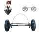 SUP wheels Evolution X - trolley for bike to transport inflatable or wide stand up paddle boards 